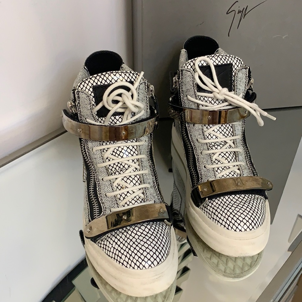 Authentic Giuseppe Zanotti Mesh-Print High-TopS